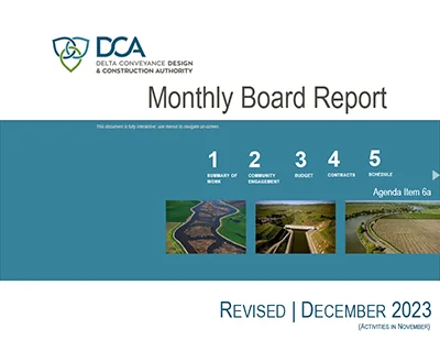 document thumbnail of the Monthly project summary report to the board for December 2023 monthly board report