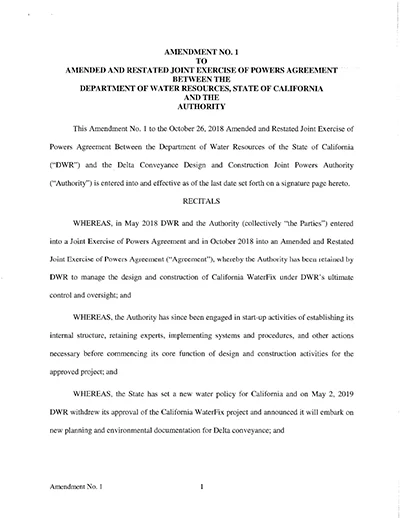 document thumbnail of the JEPA Amendment 1 – June 27, 2019