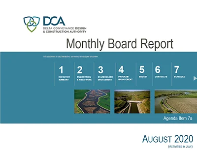 document thumbnail of the August 20, 2020 board report