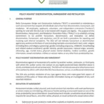 document thumbnail of the DCA Discrimination and Harassment Policy