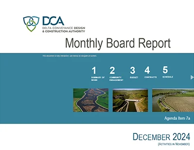 document thumbnail of the Monthly project summary report to the board for December 2024 monthly board report