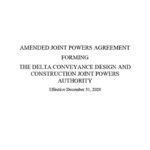 document thumbnail of Delta Conveyance Design and Construction JPA – December 31, 2020