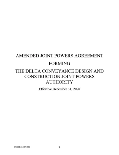 document thumbnail of Delta Conveyance Design and Construction JPA – December 31, 2020