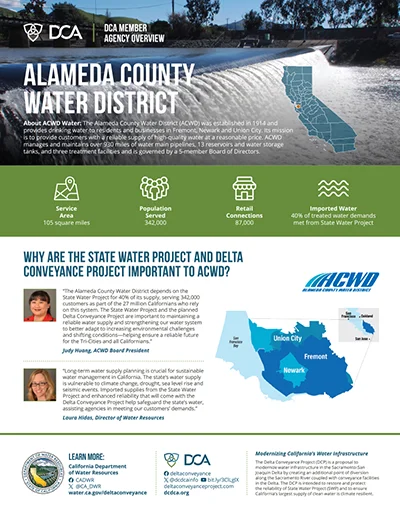 document thumbnail of the Alameda County Water District Fact Sheet