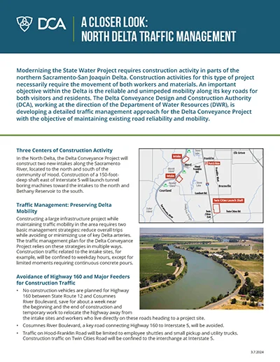 thumbnail of North Delta Traffic Fact Sheet