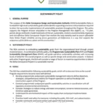 document thumbnail of the DCA Sustainability Policy