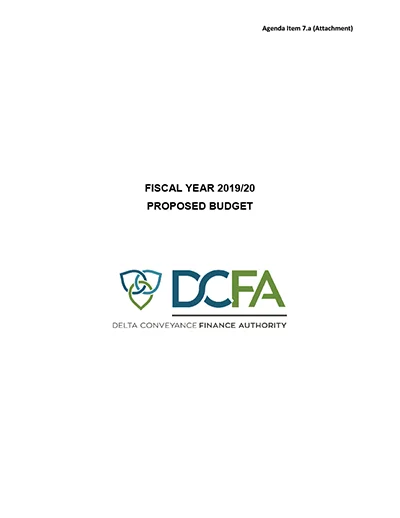 document thumbnail of the DCFA Budget – 2019