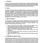 document thumbnail of the DCFA Debt Management Policy