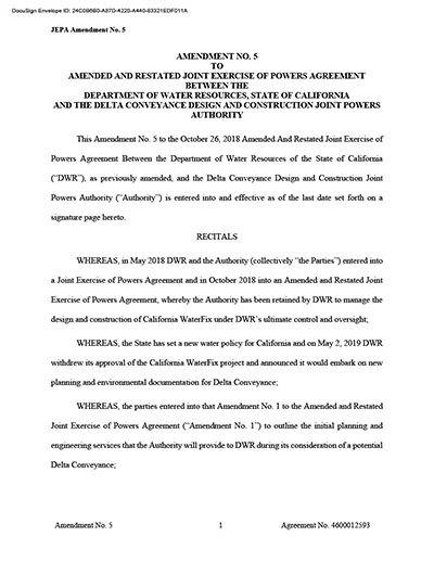 document thumbnail of the JEPA Amendment 5 – March 2, 2021