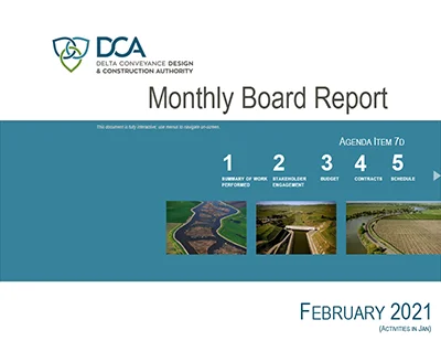document thumbnail of the February 18, 2021 board report