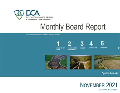 document thumbnail of the November 18, 2021 board report