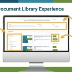 screenshot outlining the features of the new document library